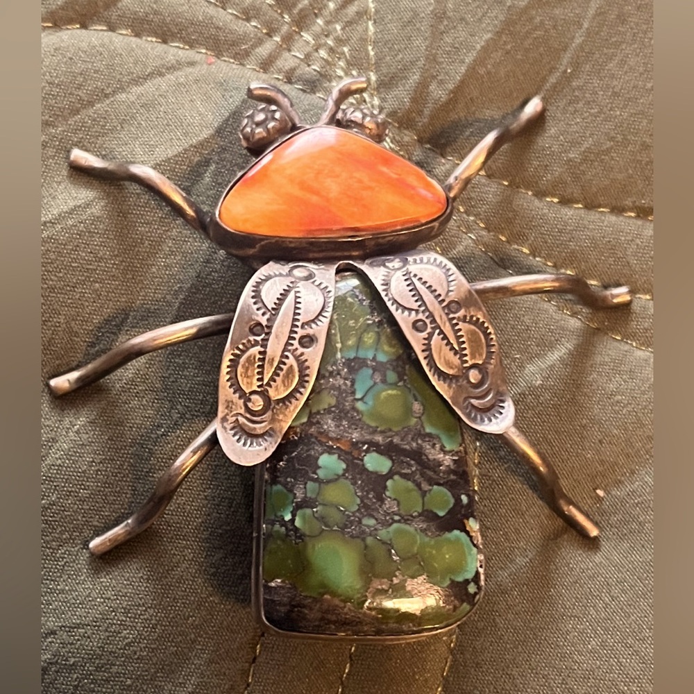 "Sunset Guardian" vintage brooch